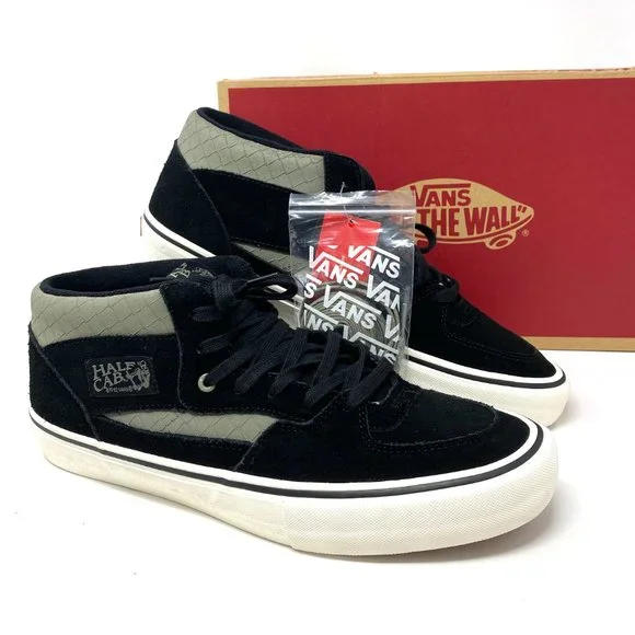 VANS Half Cab Pro Black Suede Canvas Mid Sneakers Men’s 12 Size VN0A38CP2LA - Picture 7 of 8